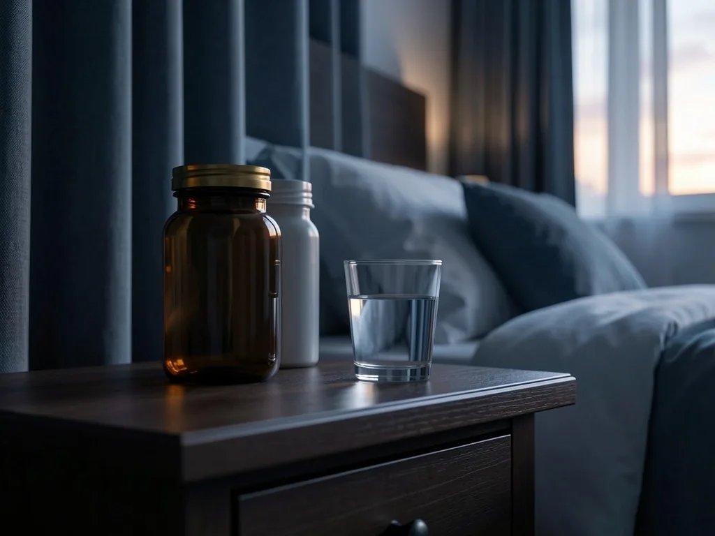 Minimalist bedroom with soft dawn light